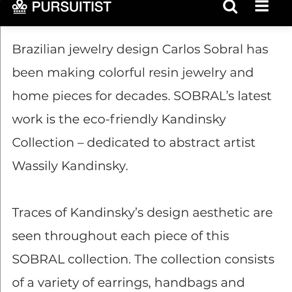 Sobral famous jewelry Kandinsky SOLD - Picture 6 of 6